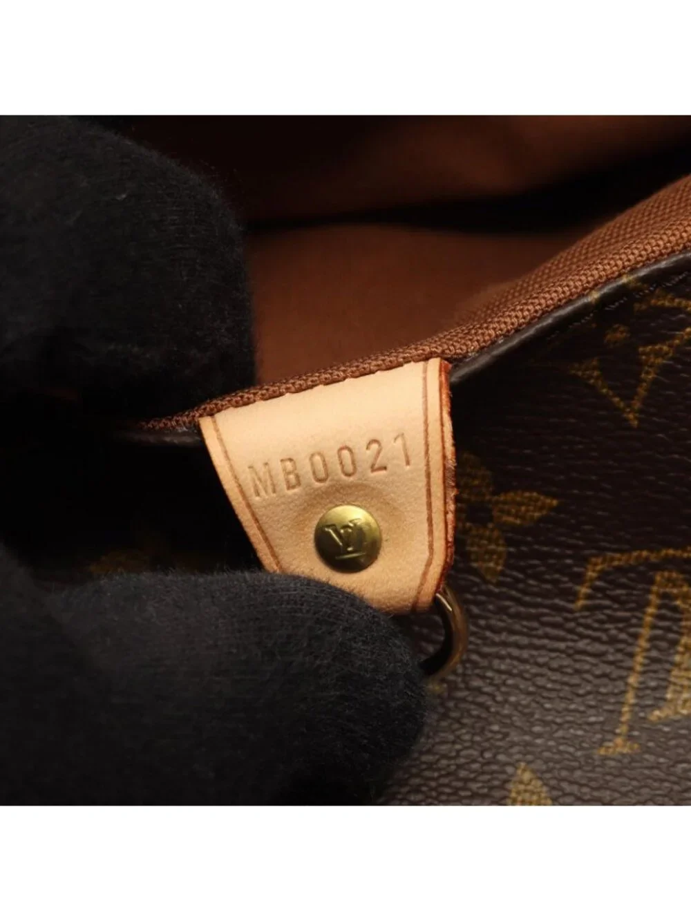 Louis Vuitton Tote Sac Shopping Canvas Leather